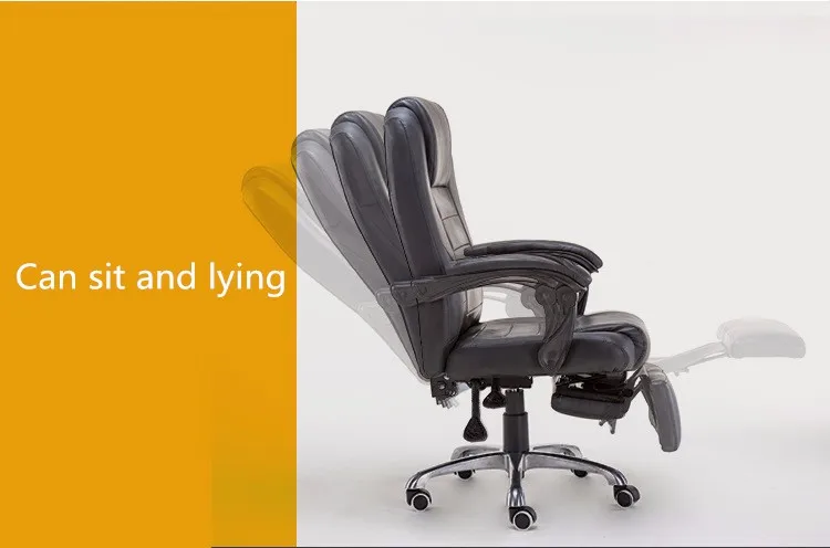 Высокое качество мягкая эргономичная офисное кресло офис подъема лежащего поворотный Компьютер стул, подставка для ног лежа Офисная