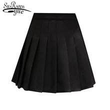 Шерстяная плиссированная осенне-зимняя женская новая короткая юбка в гонконгском стиле с высокой талией, супер-юбка средней длины с подогревом 1515 45