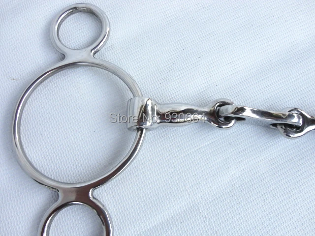 Stainless Steel Continental Gag Bit 110mm Mouthpiece Horse Equipment (H0916B) Stainless Steel Continental Gag Bit 110mm Mouthpiece Horse Equipment (H0916B)