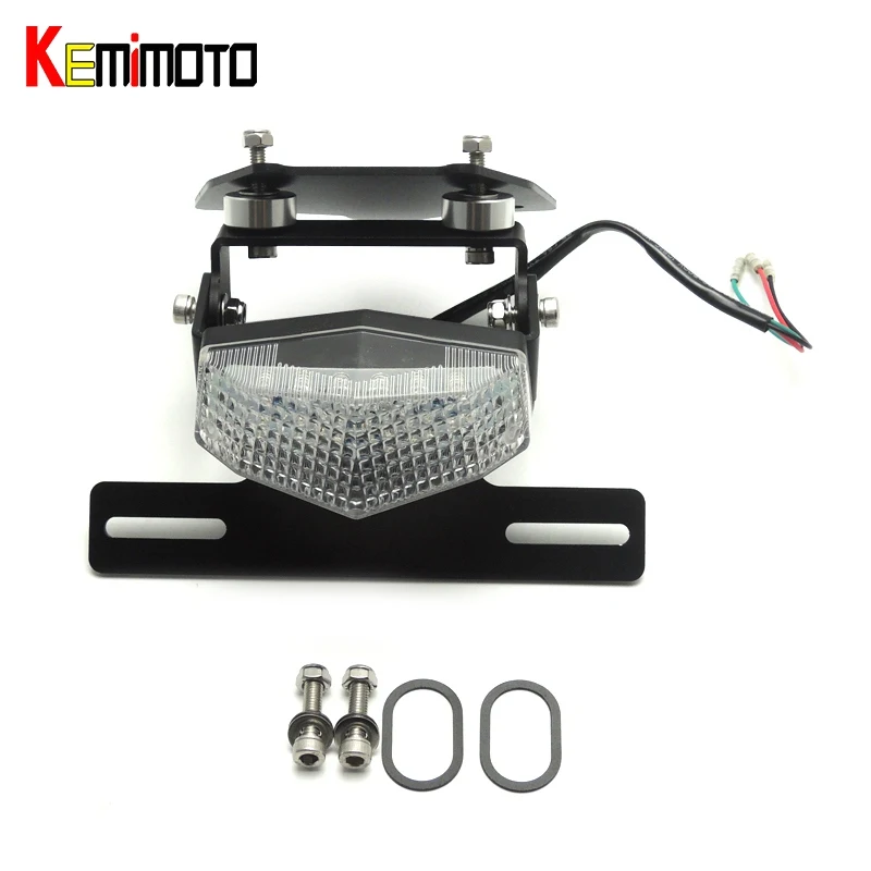 

KEMiMOTO Motorcycle Fender Registration LED License Plate mount TailLight LED Holder Bracket For HONDA NC700X 700S NC750X 750S