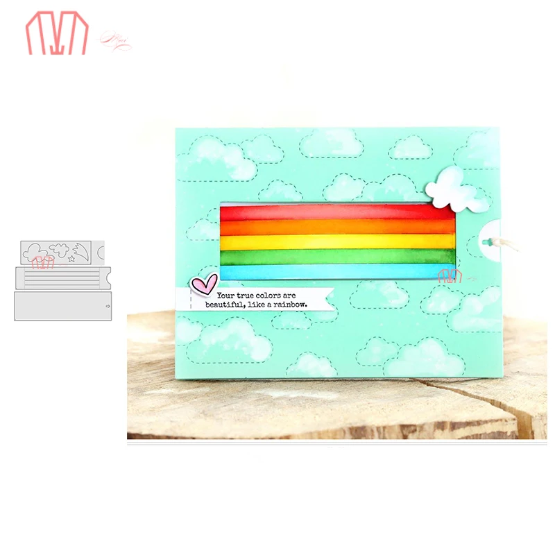 

Mai Rainbow Slider Metal Cutting Dies Stencils for DIY Scrapbooking photo album Decorative Embossing DIY Paper Cards
