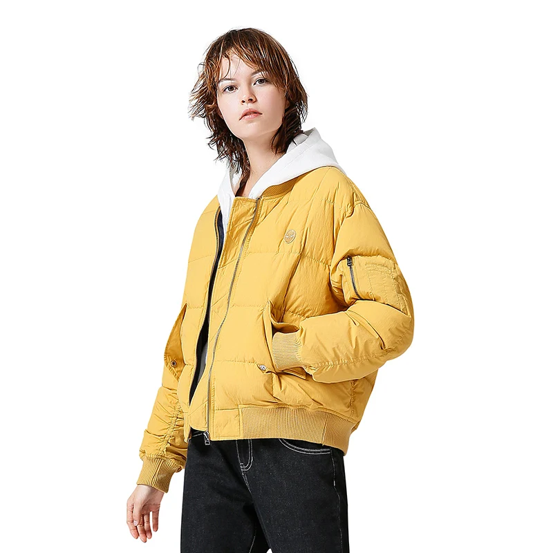 Toyouth Down Coats 2019 Winter Women Embroidery Bf Style Bright Color Thickening Loose Stand Collar  Jacket Outwear