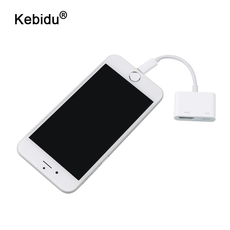 

kebidu 8Pin to HDMI Converter For Lighting to HDMI AV Adapter Converter 3 in 1 Cable for iPhone iPad Audio Video Adapter