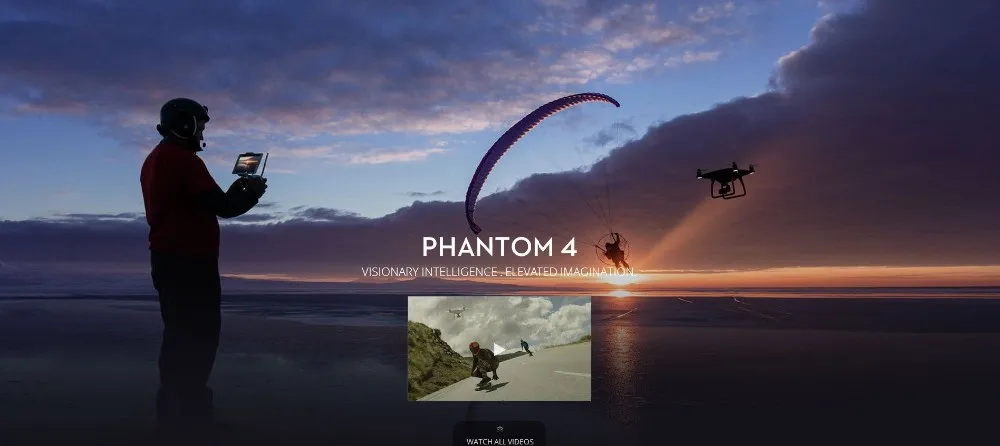 DJI Phantom 4 Camera Drone With Extra Battery Visual Tracking Follow Me, TapFly ,Sport Mode,Obstacle Sensing System