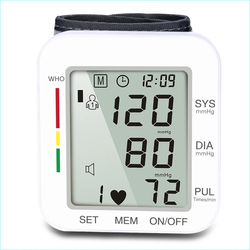 Здоровье и гигиена Автоматический цифровой наручные Тип Электронный приборы для измерения артериального давления мониторы Heart Beat