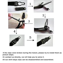 1 пара Мужская Рубашка Подвязки эластичная подвеска с Нескользящие запорные зажимы QL распродажа