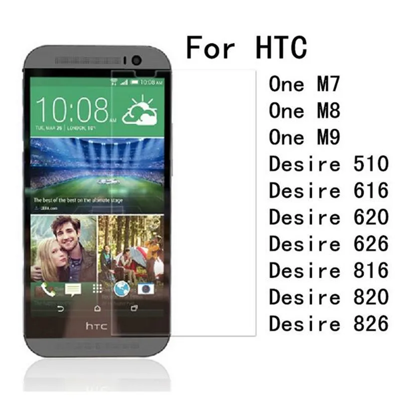 Для HTC One M7 M8 M9 защита экрана закаленное стекло для Desire 310 320 510 616 620 626 816 820 защитное