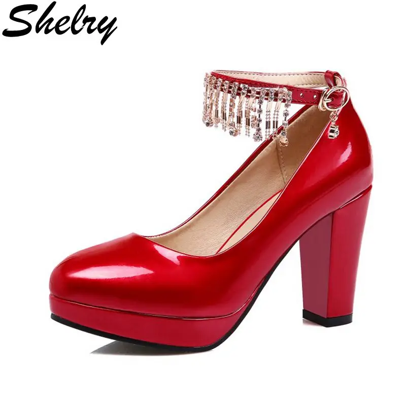 round toe high heel shoes