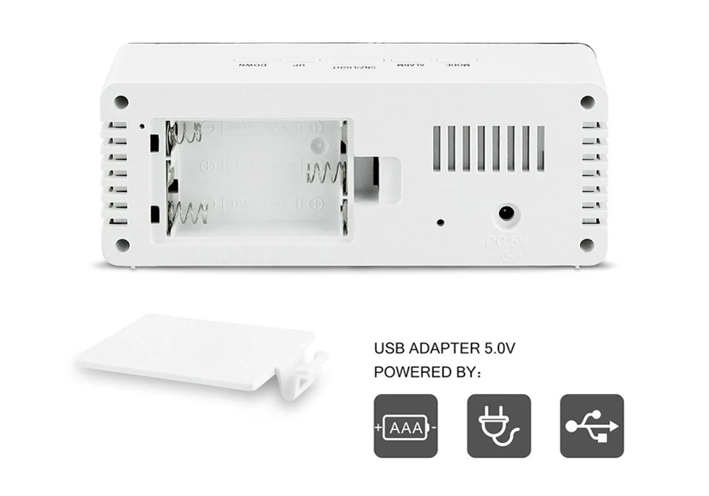 Led Будильник с зеркалом цифровой будильник настольные часы Wake Up Light Электронный большой время Температура Дисплей украшение для дома часы