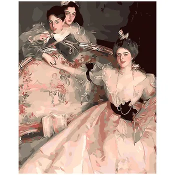 

Princess 40x50 unframed picture paint on canvas diy digital oil painting by numbers home decoration Craft Gift Beautiful Woman