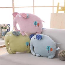 Милая плюшевая подушка с рисунком слон, плюшевая игрушка, мягкая диванная подушка под спину, детская мягкая подушка для животных, декоративная подушка, подарок на день рождения