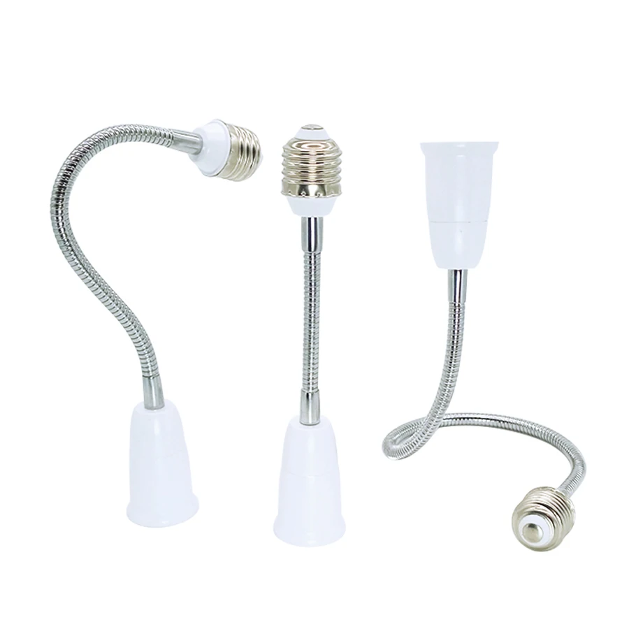 Flexible E27 to E27 LED Lamp Base Holder Bulb Screw Socket Adapter 6/9/15/20/30/35/60cm Extension Light Holder Converter Fitting lamp holder lamp bulb holder socket converter lamp base lamp socket adapter lamp socket extender