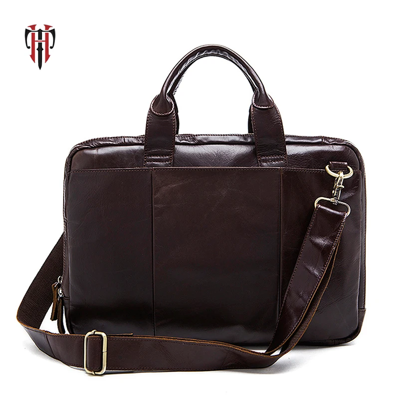 Buy  TIANHOO genuine leather cow leather business man handle bags & crossbody bag travel out bags water 