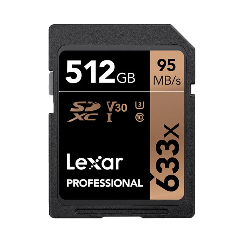 Lexar флешка мышь 512 ГБ флеш карта SDXC sd U3 карты памяти класса 10 memorias sd 512 GB 95 МБ/с. для цифровая зеркальная камера и камера HD - Емкость: 633X-512GB