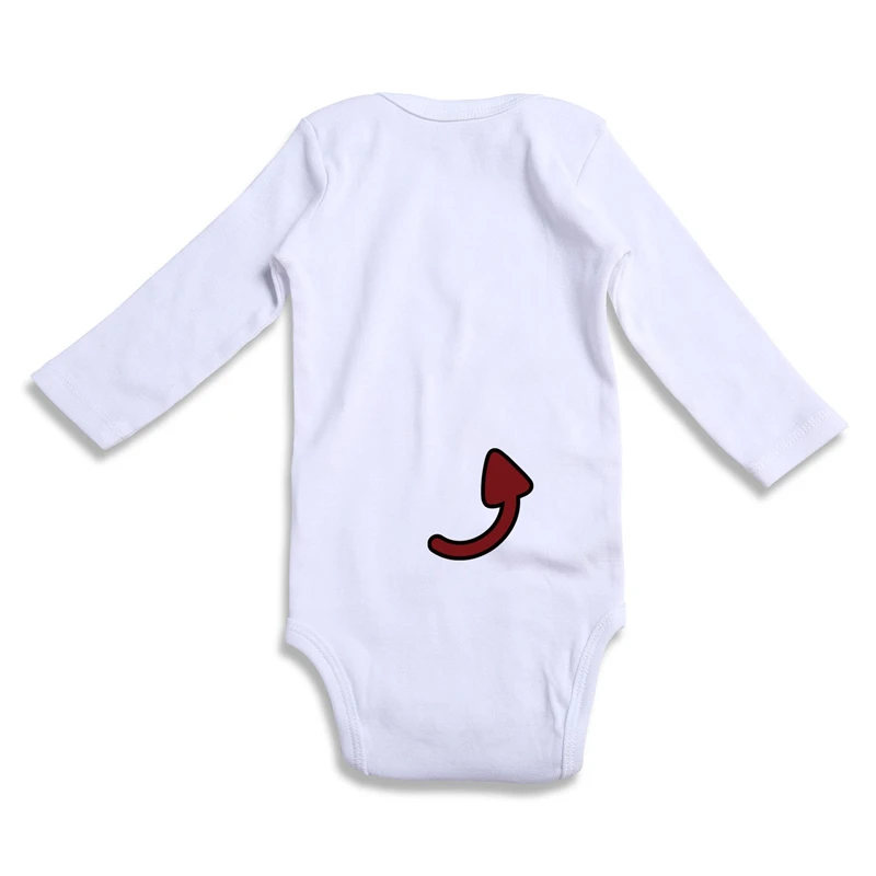 long sleeve baby bodysuit Halloween custom white-2