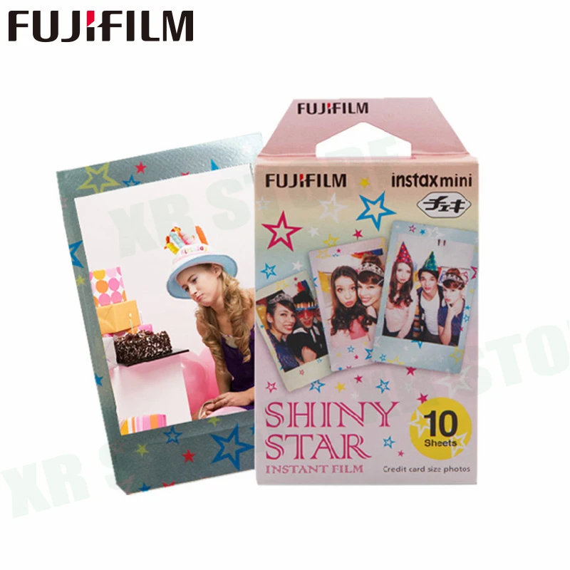 Белая пленка для Fuji Instax Мини 11 8 9 с блестящими звездочками мгновенной съемки