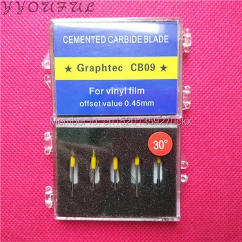 

Cemented Carbide blade 30 degree for Graphtec CB09 CB09U Vinyl film cutter potter paper cutting knife 10pcs/lot