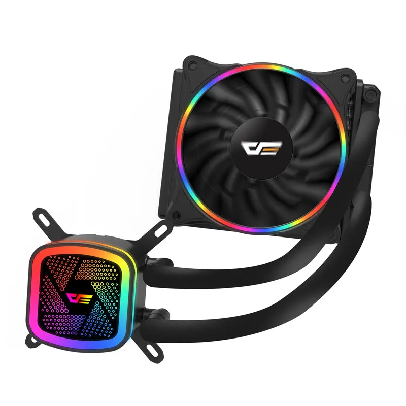 AIGO مياه التبريد DT240 مبرد مياه مع RGB 120 مللي متر 240 مللي متر 4pin PWM وحدة المعالجة المركزية تبريد مروحة لجميع من Inetel و AMD CPU لعبة مروحة
