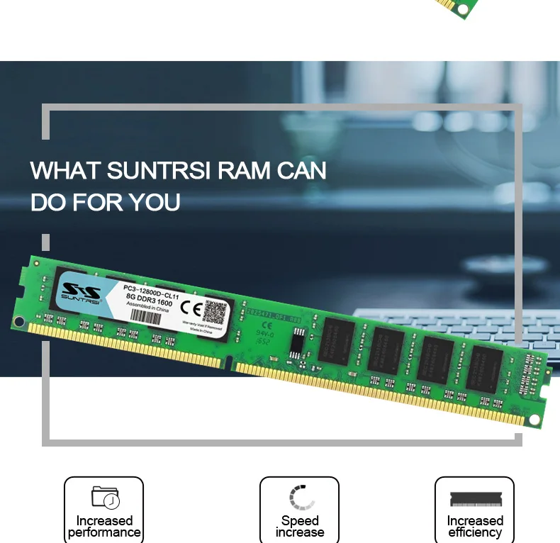 Suntrsi DDR3 8 Гб 1600 МГц 1333 МГц настольная память 240pin для настольного компьютера 1,5 в