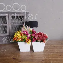 Cocostyles на заказ пустая винтажная двойная корзина железный горшок с ручкой и биркой для сада коробка для свадебного подарка и домашнего декора