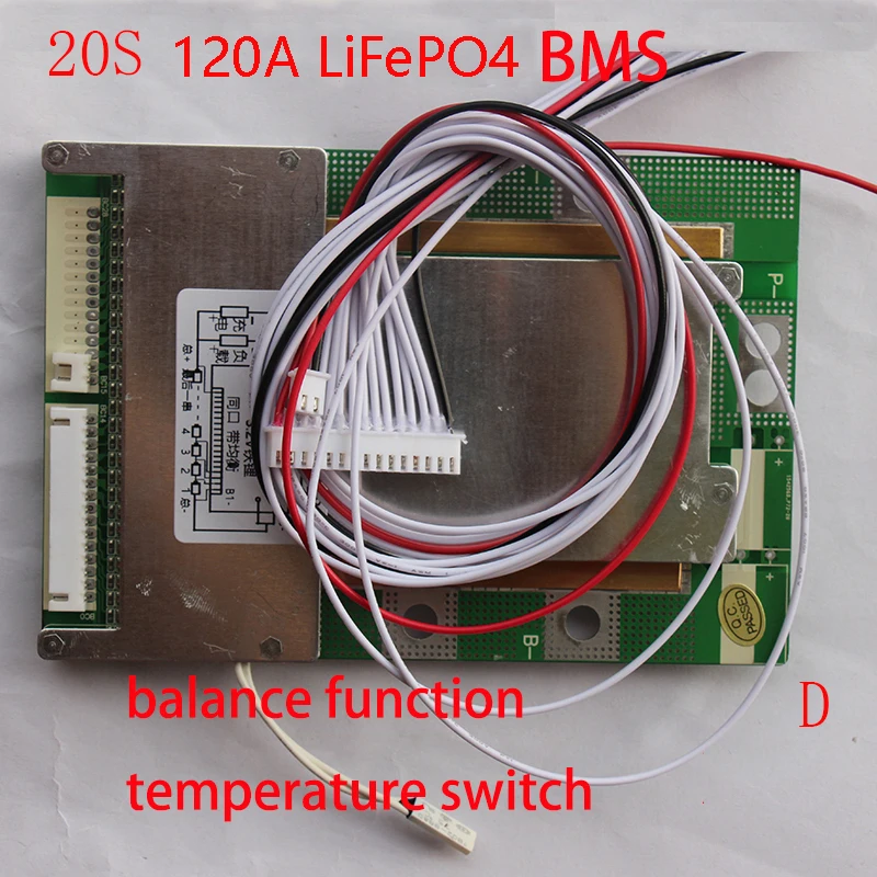 20 S 80A/100A/120A версия D LiFePO4 BMS/PCM/PCB плата защиты батареи для 20 упаковок 18650 батареи сотового w/баланс w/темп