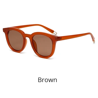 Ralferty, винтажные женские солнцезащитные очки,, дизайнерские, Ретро стиль, квадратные, солнцезащитные очки для женщин, для девушек, оттенки, коричневые, gafas de sol mujer W96018 - Цвет линз: Brown