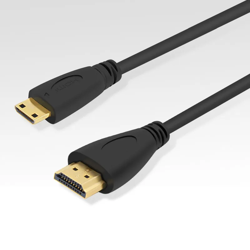 Позолоченный HDMI к MINI HDMI кабель 1,4 версия штекер Male-Male HDMI 1080p 3D для планшетов 0,5 м 1 м, 1,5 м, 2 м, 3 м, 5 м