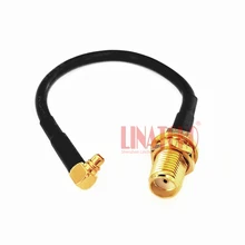 10 см RG174 SMA женский к прямым углом MMCX Мужской Джемпер кабель