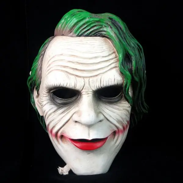 Joker Clown Resin Mask The Dark Knight Movie Mask Super Villain Joke