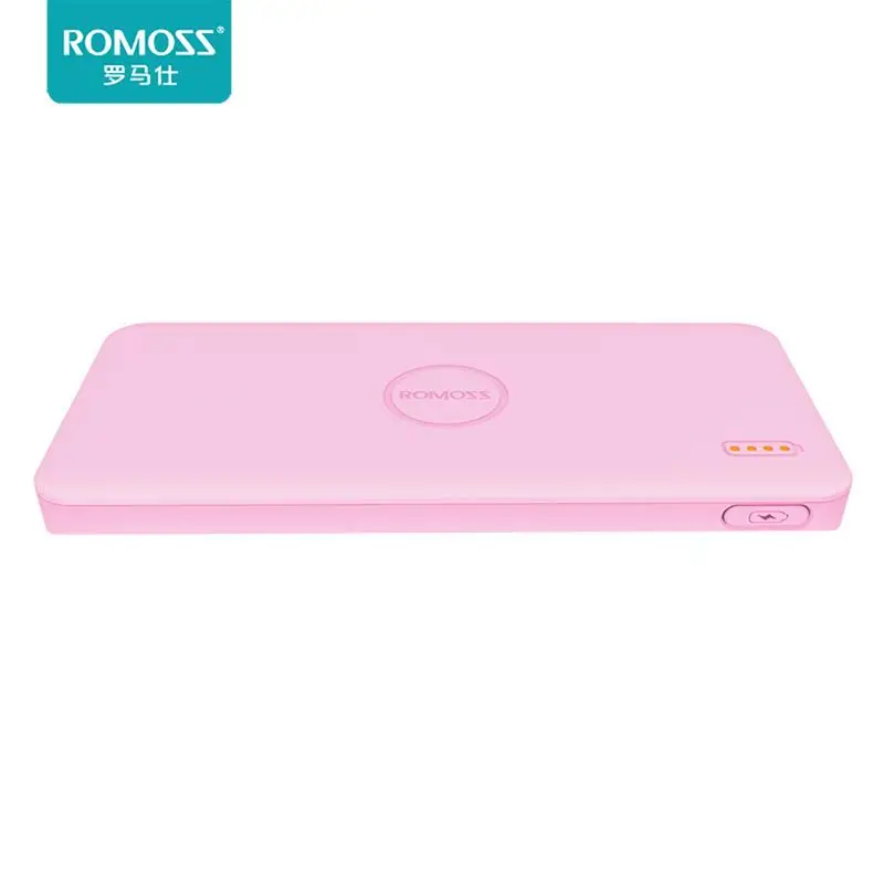 Romoss PB05 Mobile Power Bank 5000mAh External Li-Polymer Battery Portable Charger Slim Powerbank 5000 For Xiaomi Mobile Phone - Цвет: Pink