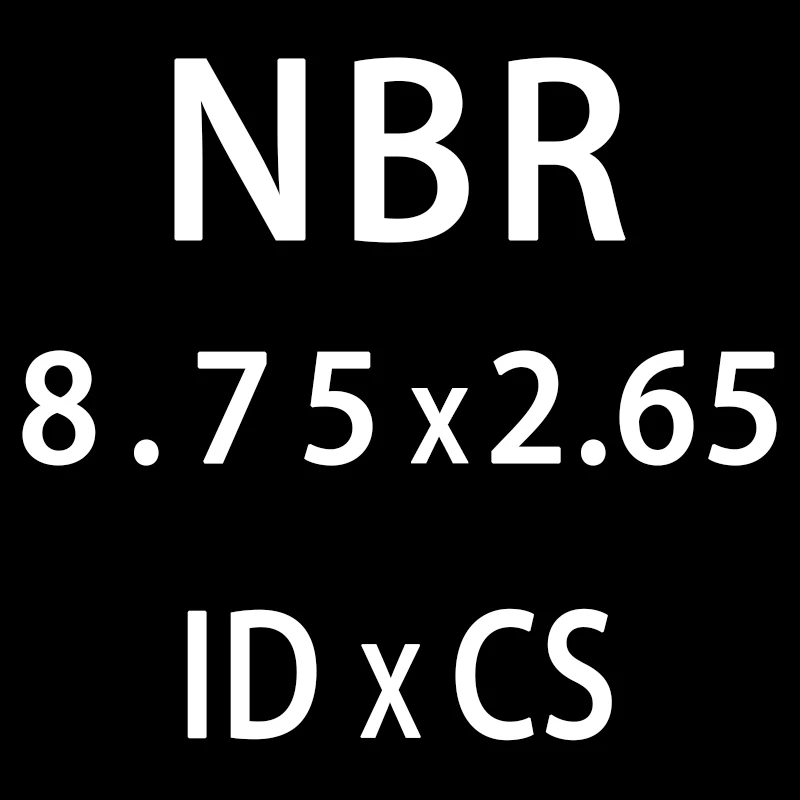 50 шт./лот резиновым кольцом NBR уплотнительное кольцо 2,65 мм Толщина ID6.75/7,1/7,6/8/8,75/9/9,5/10 мм нитрильная Резина уплотнительное кольцо прокладка кольца - Цвет: ID8.75mm