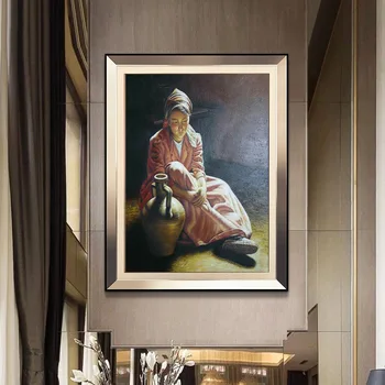 

Unframed Figure Oil Painting Realist Girl Art Canvas Painting For Living Room Home Decoration 20x24 Inch