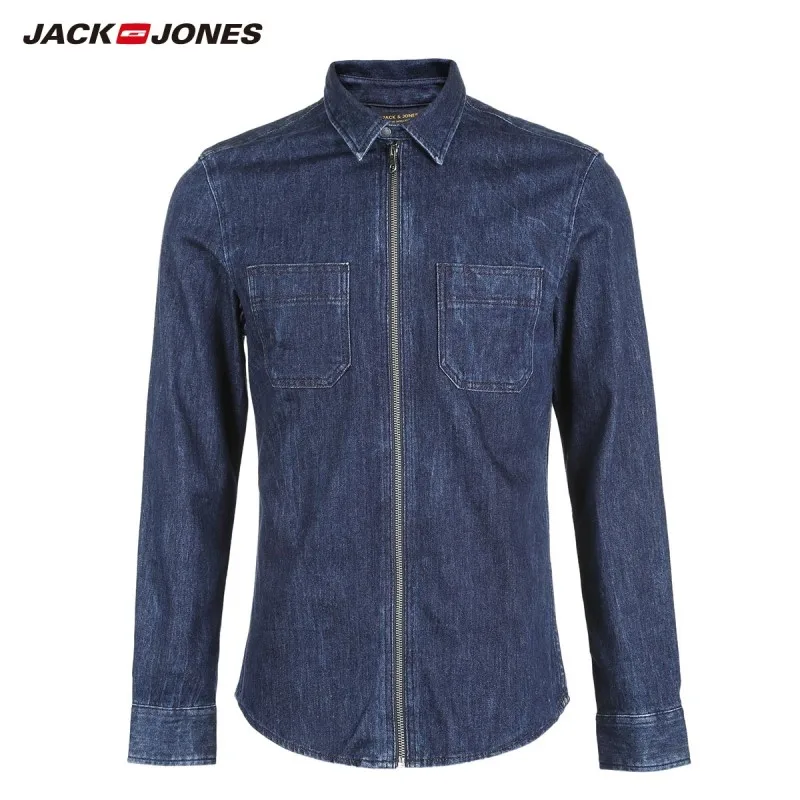 JackJones Men's Casual Comfortable Denim Shirt|218305502