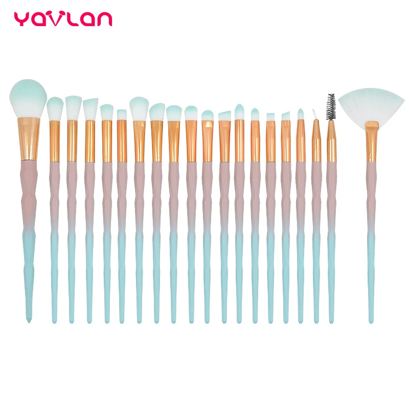 

Yavlan 20pcs Diamond Unicorn Makeup Brushes Foundation Powder Eye Shadow Lip Eyebrow Smudge Brush Nasal Shadow Brush Kits