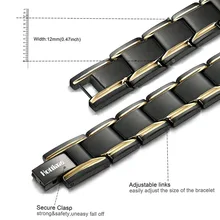 Магнитный медный браслет из гематита, мужские браслеты для здоровья с застежкой-крючком, терапевтические браслеты, мужские ювелирные изделия для здоровья, LXH