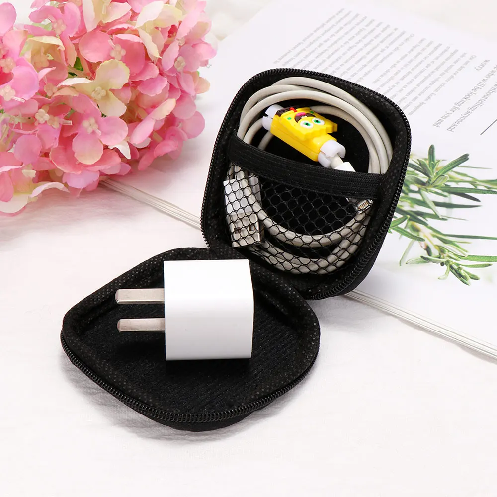 

1Pcs Earphone Wire Organizer Storage Box Data Line Cables Storage Container Case Earbuds SD Card Headphone Protective Box