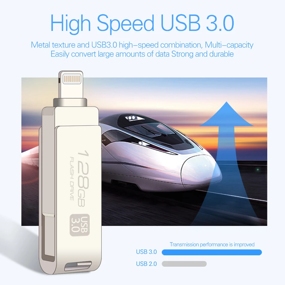DataRunner OTG USB флеш-накопитель 128 ГБ USB флешка 3,0 флеш-накопитель 8 ГБ 16 ГБ 32 ГБ 64 ГБ флеш-накопитель USB 3,0 Флешка для iPhone/iPad/PC