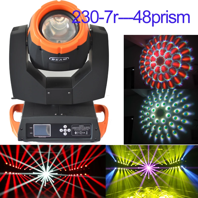 

48 prism 7R sharpy 230W Moving Head Beam Light 24+16+8 prism dj stage lighting