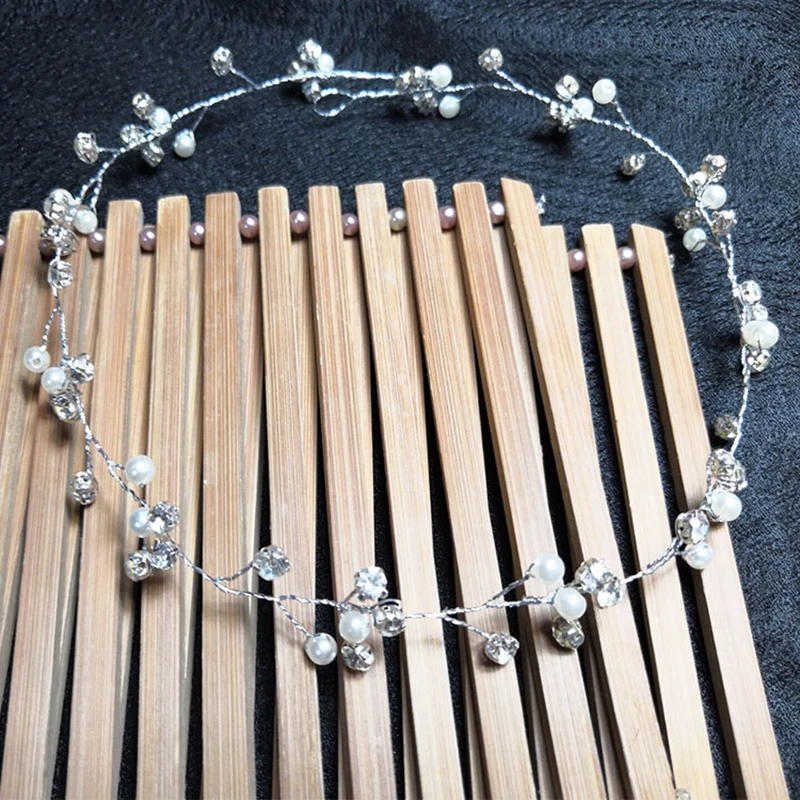 Western Style Fashion Silver Crǒwn Contracted Crystal Wěddǐng Bridal Jeweled Bridal Hair Accessory