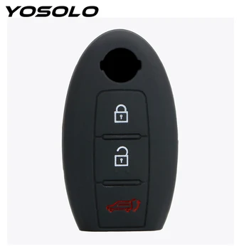 

Car Key Silicone Case 3 Buttons Car-styling For Nissan TEANA Qashqai Juke Key Bag Cover Protector Fob