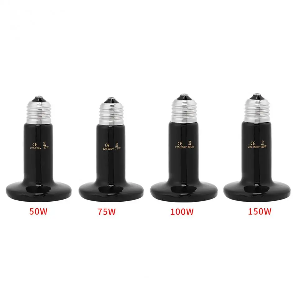 

Pet Heating Light Infrared Ceramic Emitter 50W 75W 100W 150W Pet Heater Lamp Reptile Light Bulb