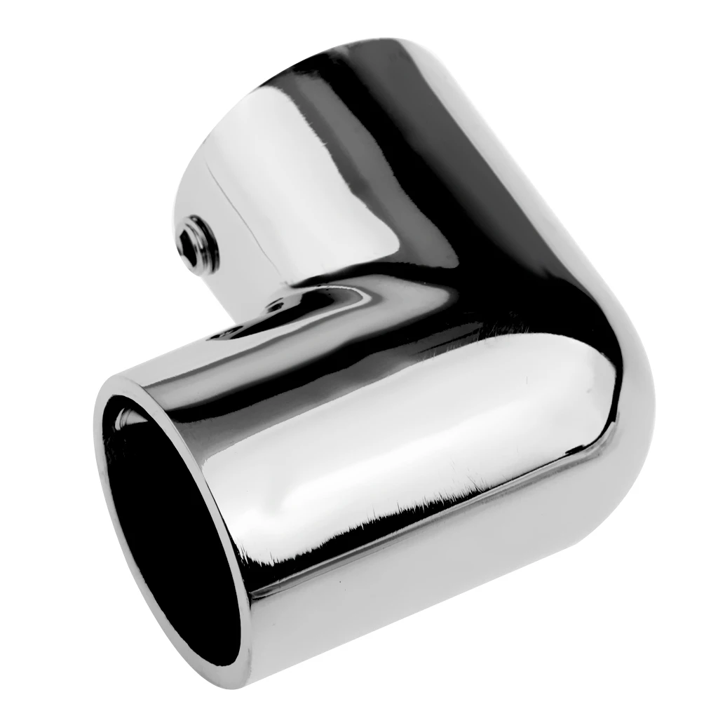 316 Stainless Steel Boat Hand Rail Fitting 90 Degree Elbow Tube Mount Maximum Corrosion Resistance Durability