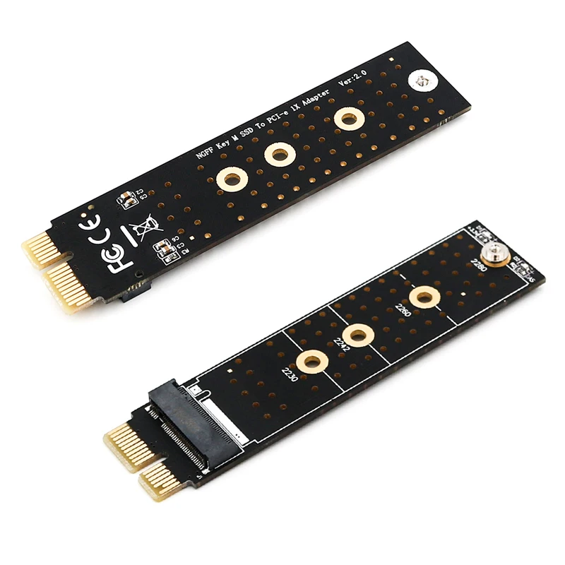 Адаптер PCIE M2 NVMe SSD X1 Raiser PCI E Express M Соединитель в форме ключа поддерживает 2230 2242 2260