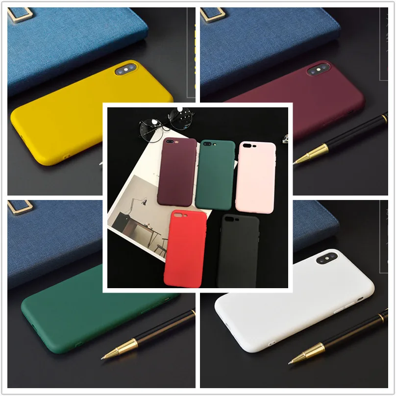 Phone Case For iPhone 6 S 2019 style 7 5 5s SE 8 plus XS MAX X XR case Simple Soft TPU Cases Back Cover Shell |