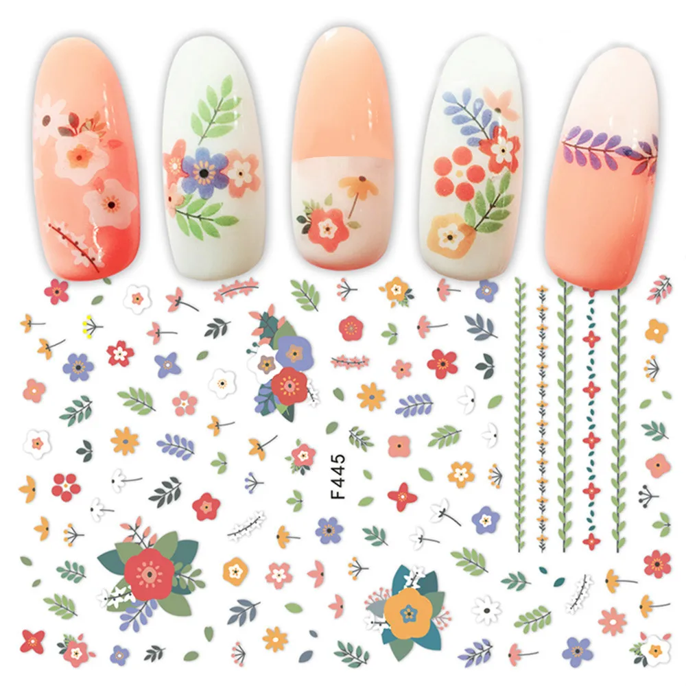 Модная одежда для девочек 3D ногтей аппликация с рисунком со стороны Ногтя Клей Стикеры нейл-арта роль вкус наклекидляногтей L501 - Цвет: B