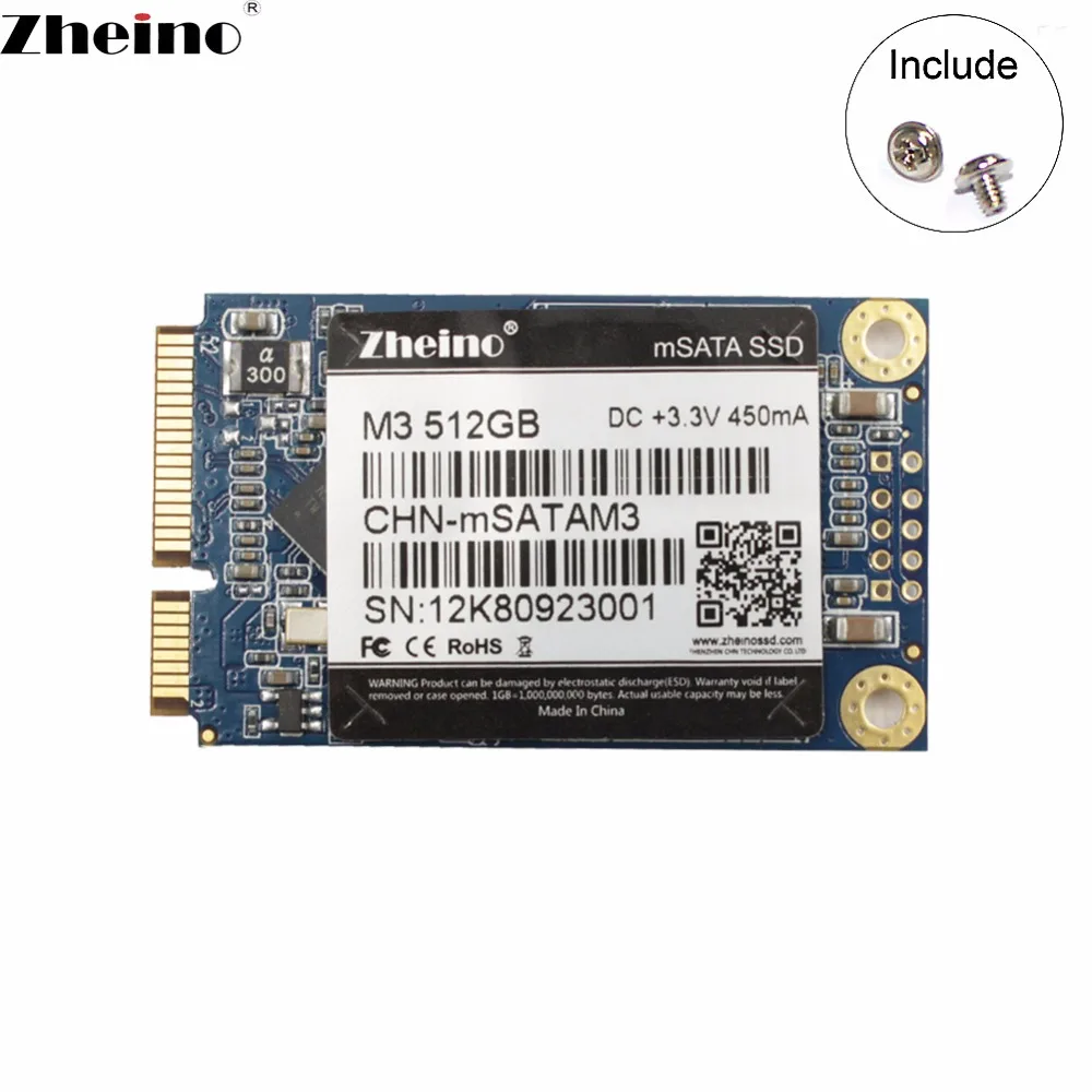 En Ligne Zheino msata SSD M3 512GB Interne Dur Solid State Drives Promotion Pour Ordinateur Portable PC