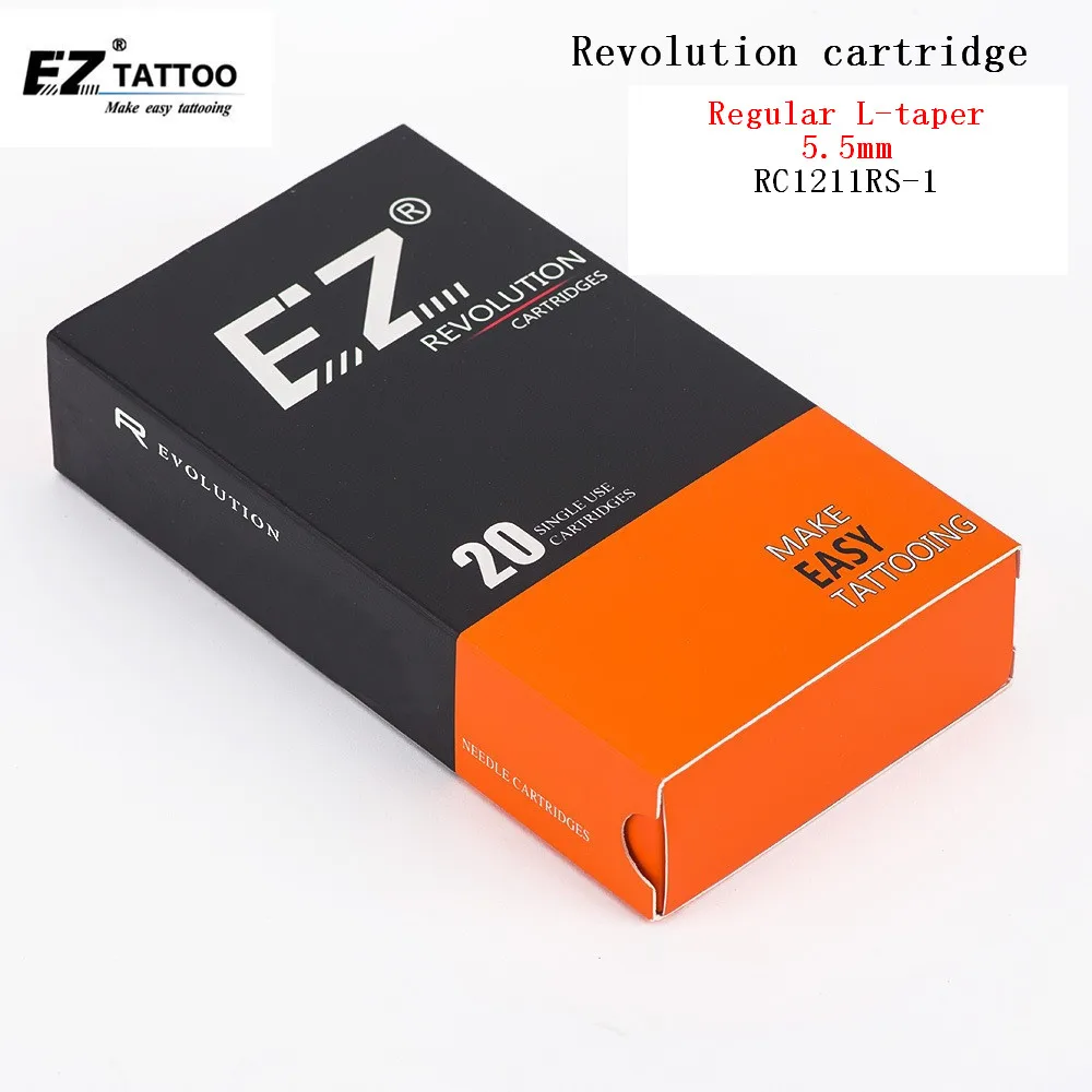 

RC1211RS-1 EZ Tattoo Needles Revolution Cartridge Round Shaders #12 0.35mm L-taper 5.5mm 20 pcs /box for system machine