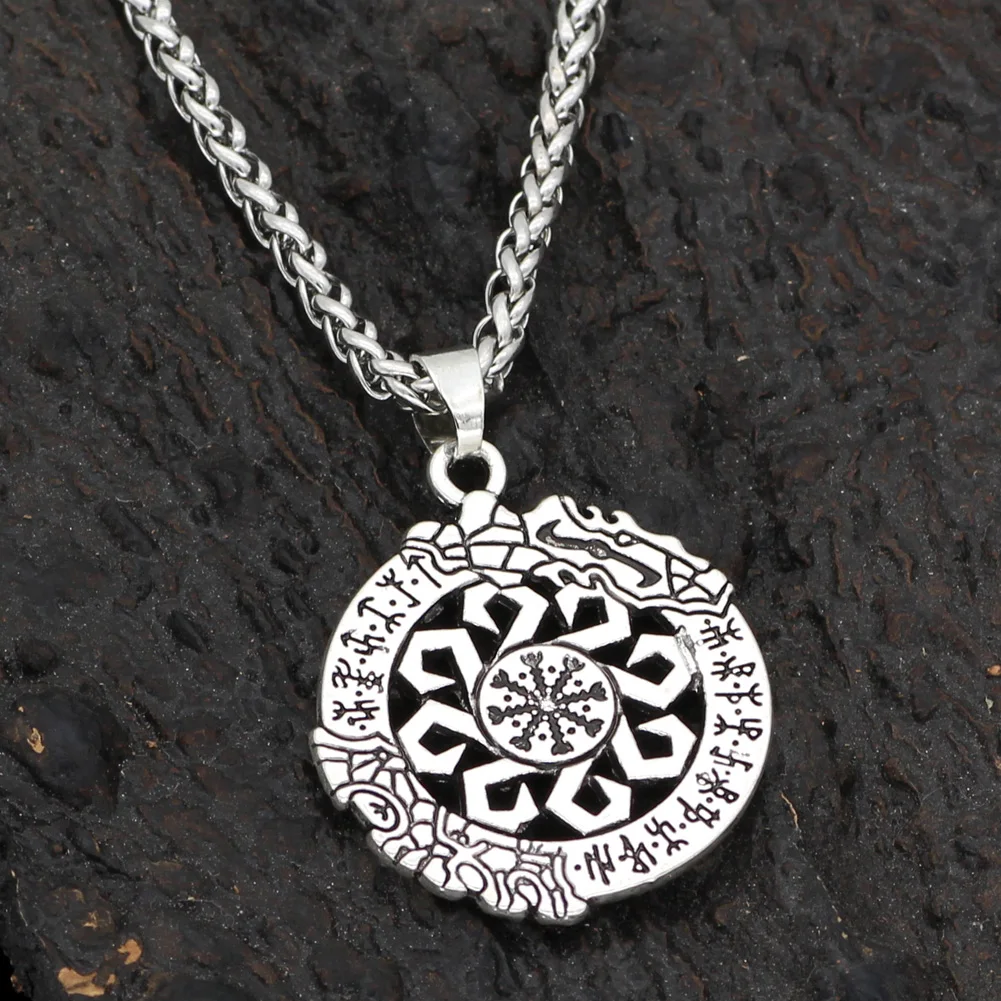 Подвеска с компасом скандинавский Викинг dragon rune амулет Vegvisir|Ожерелья подвеской| |