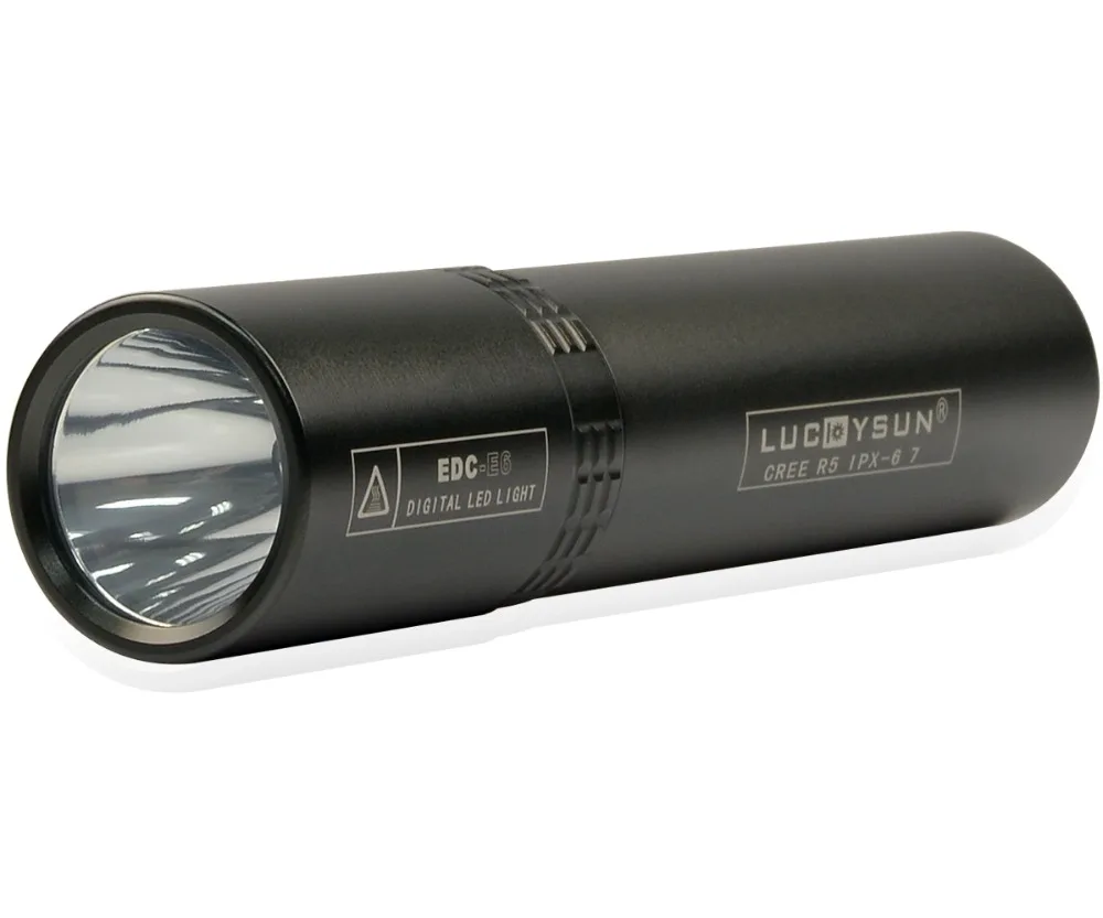 

LUCKYSUN Cree LED EDC Flashlight 18650 Torch lanterna Flash Light Waterproof for camping