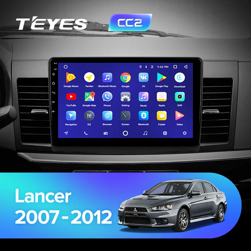 Flash Deal TEYES CC2 For Mitsubishi Lancer 10 CY 2007-2012 Car Radio Multimedia Video Player Navigation GPS Android 8.1 No 2din 2 din dvd 2